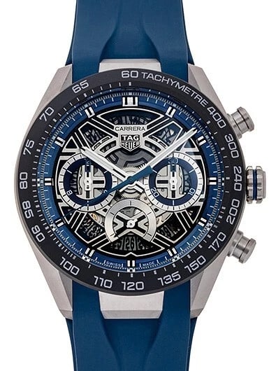 TAG HEUER CARRERA CHRONOGRAPH EXTREME SPORTS WATCH: TAG HEUER Carrera Chronograph Extreme Sports Watch Brand: TAG Heuer Type/Style: Wristwatch Material: Titanium rubber Color: Dial Color Blue Size: Case Size: 44mm Accessories: None Accessories Notice:
