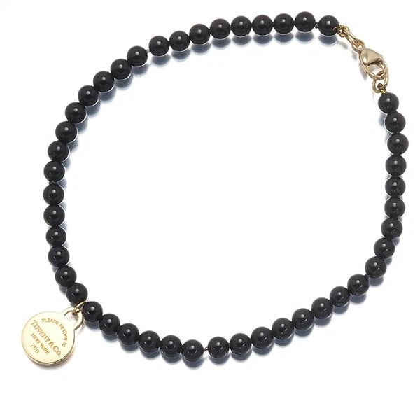 TIFFANY&CO. BRACELET ONYX TIFFANY 18K 750 YELLOW GOLD: Tiffany&Co. Bracelet Onyx Tiffany 18K 750 Yellow Gold Brand: Tiffany & Co. Type/Style: Bracelet Material: 18K 750 Yellow Gold, Main Stone/Creation Natural Color: Yellow Gold Size: Inner circumference: