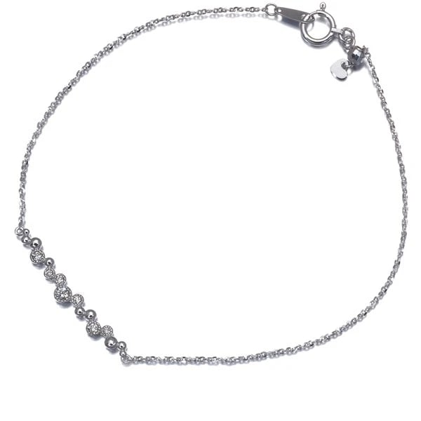 DIAMOND MILGRAIN BRACELET 18K 750 WHITE GOLD: Diamond Milgrain Bracelet 18K 750 White Gold Brand: Unbranded Type/Style: Bracelet Material: 18K 750 White Gold, Main Stone/Creation Natural Color: White Size: Inner circumference: 20cm Design width: 