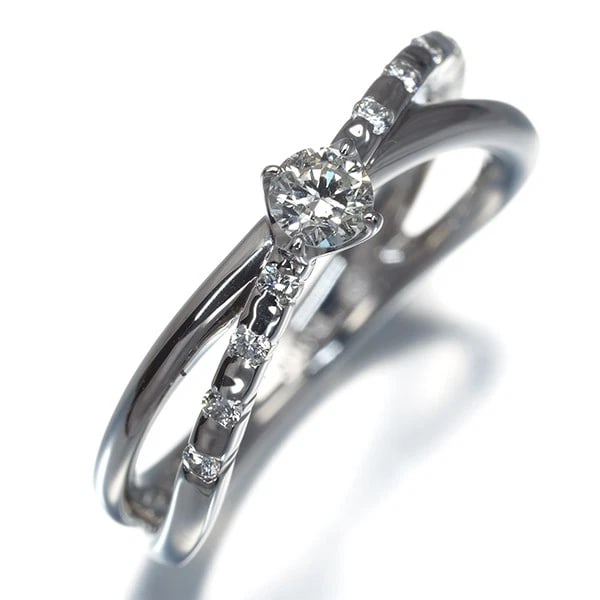 DIAMOND RING 900 PLATINUM - 2