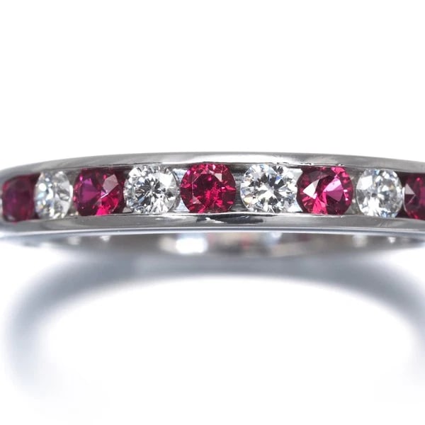 TIFFANY&CO. RING RUBY DIAMOND 950 PLATINUM - 3