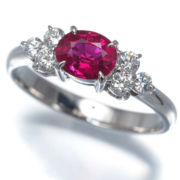 RUBY DIAMOND RING 900 PLATINUM: Ruby Diamond Ring 900 Platinum Brand: Unbranded Type/Style: Ring Material: 900 Platinum, Main Stone/Creation Natural Color: silver Size: US 5.75-6 Accessories: None Accessories Notice: Whe
