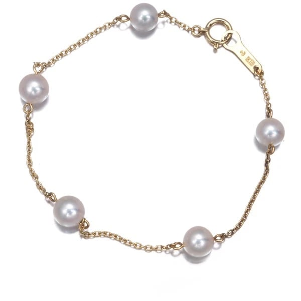 TASAKI BRACELET AKOYA PEARL 18K 750 YELLOW GOLD: TASAKI Bracelet Akoya Pearl 18K 750 Yellow Gold Brand: TASAKI Type/Style: Bracelet Material: 18K 750 Yellow Gold Color: Yellow Size: Inner circumference: 16.5cm Stone Size: Akoya Pearl: Approximately