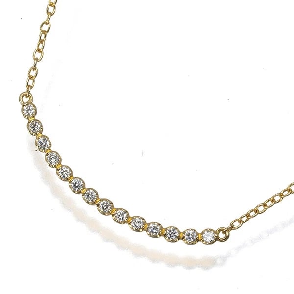AHKAH NECKLACE DIAMOND 18K 750 YELLOW GOLD: AHKAH Necklace Diamond 18K 750 Yellow Gold Brand: AHKAH Type/Style: Necklace Material: 18K 750 Yellow Gold, Main Stone/Creation Natural Color: Yellow Size: Necklace length: 45 / 48cm Pendant size: