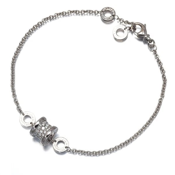 BVLGARI BRACELET DIAMOND B.ZERO1 18K 750 WHITE GOLD: BVLGARI Bracelet Diamond B.Zero1 18K 750 White Gold Brand: BVLGARI Type/Style: Bracelet Material: 18K 750 White Gold, Main Stone/Creation Natural Color: White Size: Inner circumference: 17 / 19.5cm De