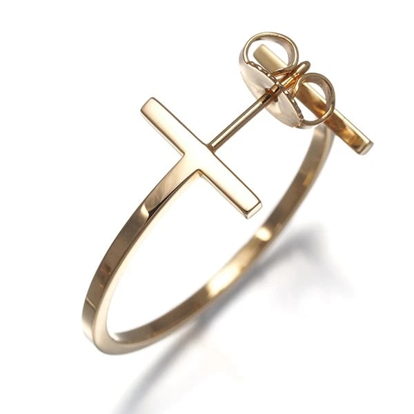 TIFFANY&CO. SINGLE EARRING TIFFANY T WIRE MEDIUM HOOP (1 of 3)
