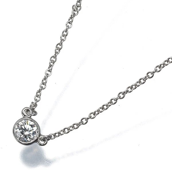 TIFFANY&CO. NECKLACE DIAMOND 950 PLATINUM: Tiffany&Co. Necklace Diamond 950 Platinum Brand: Tiffany & Co. Type/Style: Necklace Material: 950 Platinum, Main Stone/Creation Natural Color: Silver Size: Necklace length: 40cm Pendant size: Diameter