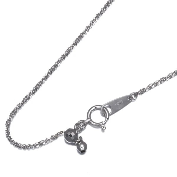 CRISSCROSS CHAIN NECKLACE 18K 750 WHITE GOLD (1 of 2)