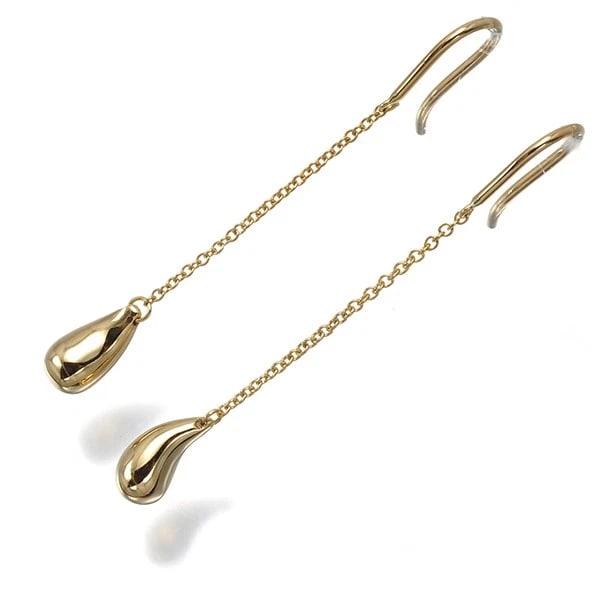 TIFFANY&CO. EARRINGS TEARDROP CHAIN DROP 18K YG: Tiffany&Co. Earrings Teardrop Chain Drop 18K YG Brand: Tiffany & Co. Type/Style: EarRing Material: 18K / 750 / Yellow Gold Color: Yellow Size: Design size: 9.8 x 4.8mm Earring total length: 48.0mm