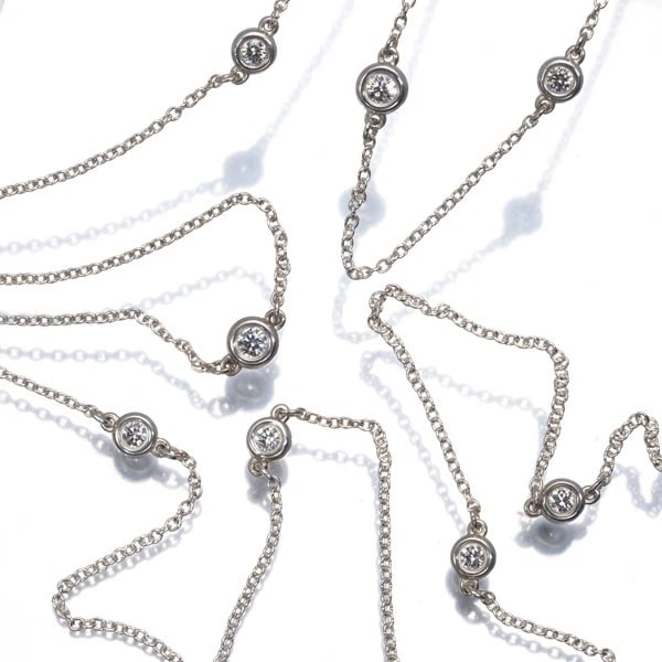 TIFFANY&CO. NECKLACE DIAMONDS DIAMOND SILVER 925: Tiffany&Co. Necklace Diamonds Diamond Silver 925 Brand: Tiffany & Co. Type/Style: Necklace Material: 925 / Sterling Silver, Main Stone/Creation Natural Color: Silver Size: Necklace length: 81cm Design