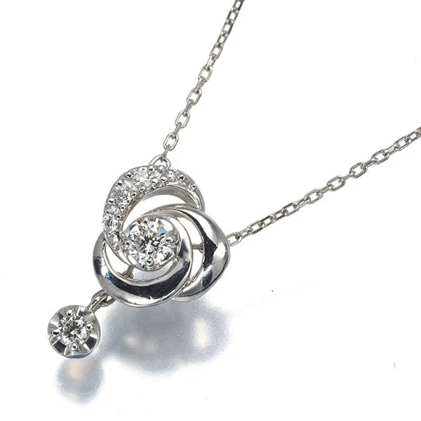 VENDOME NECKLACE DIAMOND 950 850 PLATINUM: VENDOME Necklace Diamond 950 850 Platinum Brand: VENDOME Type/Style: Necklace Material: 950 850 Platinum, Main Stone/Creation Natural Color: Silver Size: Necklace length: 38 / 41cm Pendant size: 10.8 