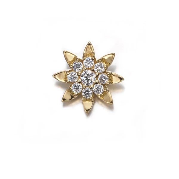 AHKAH SINGLE EARRING DIAMOND 18K YG (1 of 2)