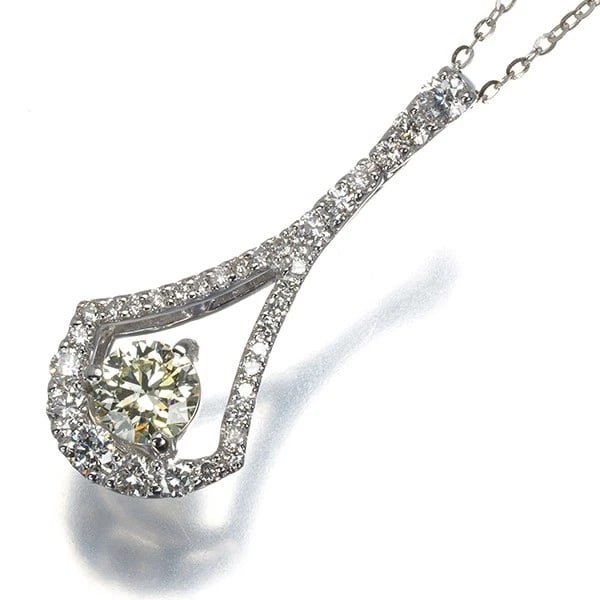 DIAMOND NECKLACE 18K 750 WHITE GOLD: Diamond Necklace 18K 750 White Gold Brand: Unbranded Type/Style: Necklace Material: 18K / 750 / White Gold, Main Stone/Creation Natural Color: White Size: Necklace length: 45cm AdjUS table to short le