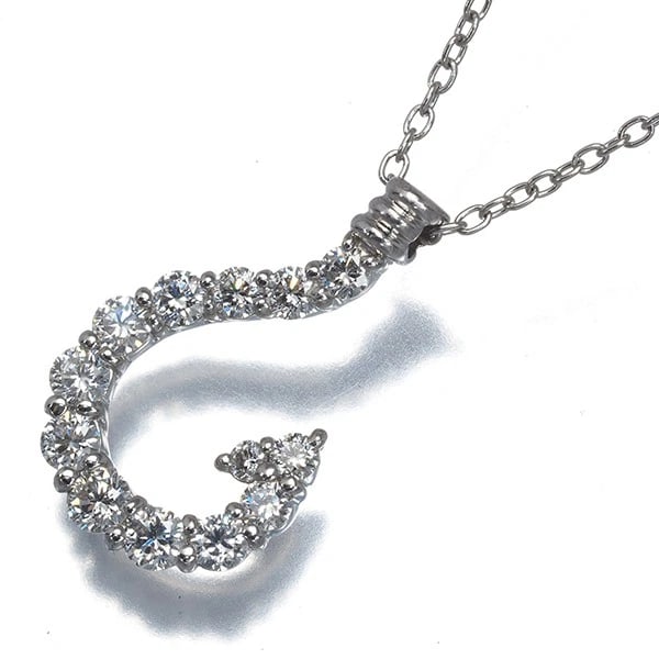 DIAMOND HOOK NECKLACE 900 850 PLATINUM (1 of 2)