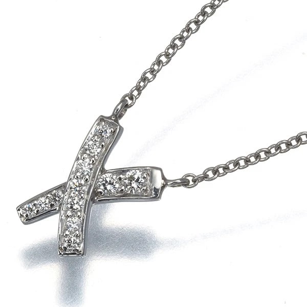 TIFFANY&CO. NECKLACE DIAMOND 950 PLATINUM: Tiffany&Co. Necklace Diamond 950 Platinum Brand: Tiffany & Co. Type/Style: Necklace Material: 950 / Platinum, Main Stone/Creation Natural Color: none Size: Necklace length: 41cm Pendant size: 9.8 x 7.
