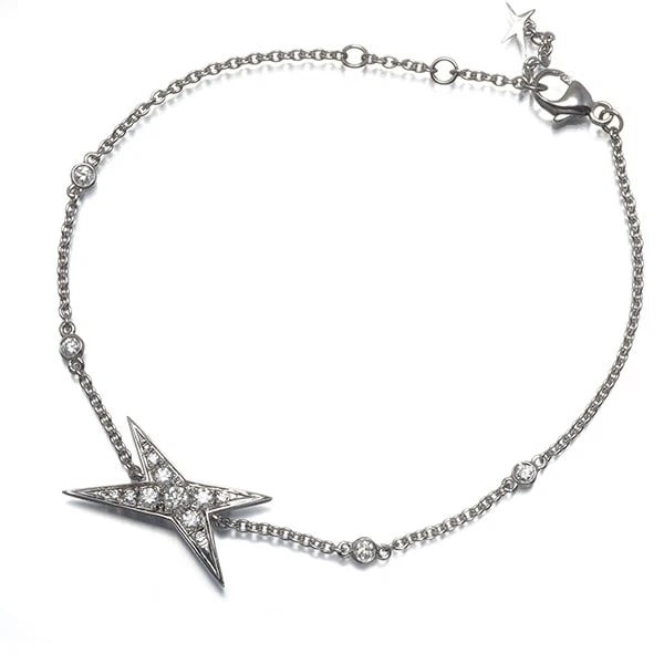 MAUBOUSSIN BRACELET DIAMOND 18K 750 WHITE GOLD: MAUBOUSSIN Bracelet Diamond 18K 750 White Gold Brand: MAUBOUSSIN Type/Style: Bracelet Material: 18K / 750 / White Gold, Main Stone/Creation Natural Color: White Size: Inner circumference: 15.5 / 16.5 