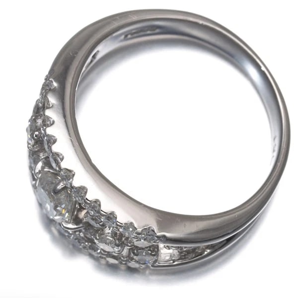 DIAMOND OPENWORK RING 900 PLATINUM - 4