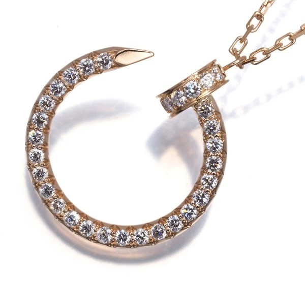 CARTIER NECKLACE DIAMOND 18K 750 ROSE GOLD: Cartier Necklace Diamond 18K 750 Rose Gold Brand: Cartier Type/Style: Necklace Material: 18K 750 Rose Gold, Main Stone/Creation Natural Color: Rose Gold Size: Necklace length: 41 / 45cm Pendant size: 