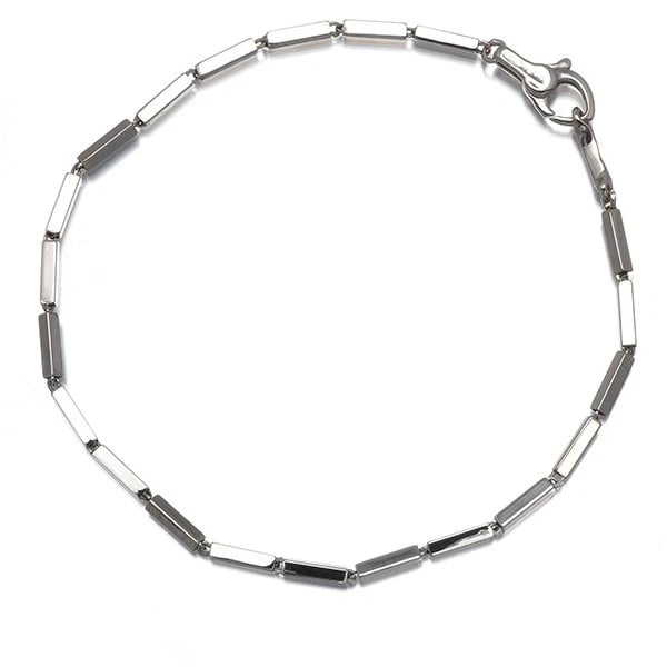 CHIMENTO BRACELET CHAIN 18K 750 WHITE GOLD: CHIMENTO Bracelet Chain 18K 750 White Gold Brand: CHIMENTO Type/Style: Bracelet Material: 18K / 750 / White Gold Color: White gold Size: Inner circumference: 19cm Design width: 1.7mm Accessories: