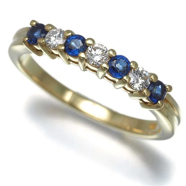 TIFFANY&CO. RING SAPPHIRE DIAMOND FOREVER 18K YG: Tiffany&Co. Ring Sapphire Diamond Forever 18K YG Brand: Tiffany & Co. Type/Style: Ring Material: 18K 750 Yellow Gold, Main Stone/Creation Natural Color: Yellow Size: US 6-6.25 Accessories: None