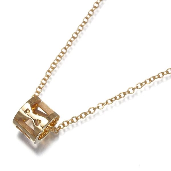 TIFFANY&CO. NECKLACE ATLAS MINI 18K 750 YELLOW GOLD: Tiffany&Co. Necklace Atlas Mini 18K 750 Yellow Gold Brand: Tiffany & Co. Type/Style: Necklace Material: 18K 750 Yellow Gold Color: Yellow Size: Necklace length: 40cm Pendant size: 6.1 x 4.9mm Acce