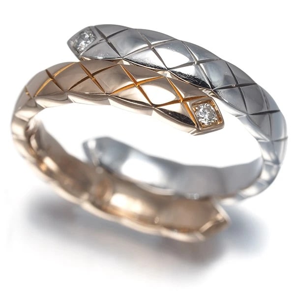 CHANEL RING DIAMOND COCO 18K 750 WHITE ROSE GOLD (1 of 3)