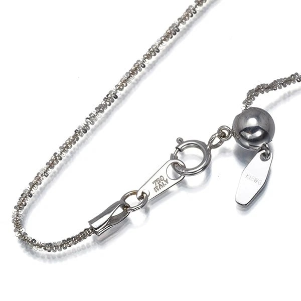 CRISSCROSS CHAIN NECKLACE 18K 750 WHITE GOLD (1 of 2)