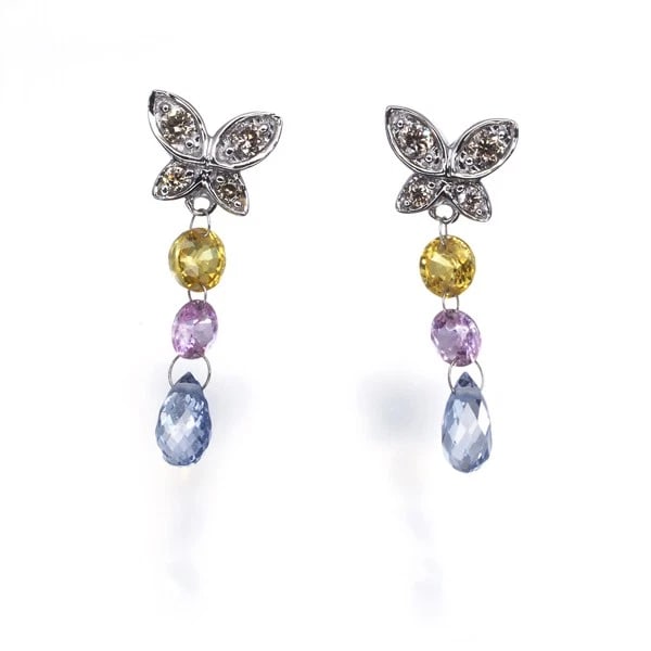 KASAHARA I EARRINGS DIAMOND 18K 750 WHITE GOLD: KASAHARA I Earrings Diamond 18K 750 White Gold Brand: KASAHARA MASUMI Type/Style: EarRing Material: 18K 750 White Gold, Main Stone/Creation Natural Color: White Size: Design size: 17.5 x 6.7mm