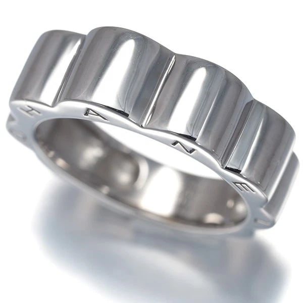 CHANEL RING PROFILE DE CAMELIA 18K 750 WHITE GOLD (1 of 3)