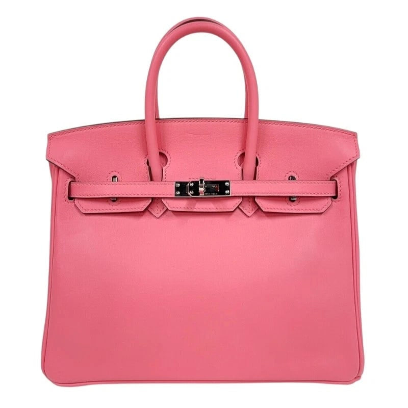 HERMES BIRKIN HANDBAG: HERMES Birkin Handbag Brand: HERMES Type/Style: Handbag Material: Swift Color: Rose Azare SilverHardware Size: W9.8 x H7.5x D5.1inch Accessories: None Accessories Notice: When purchasing pre-owned
