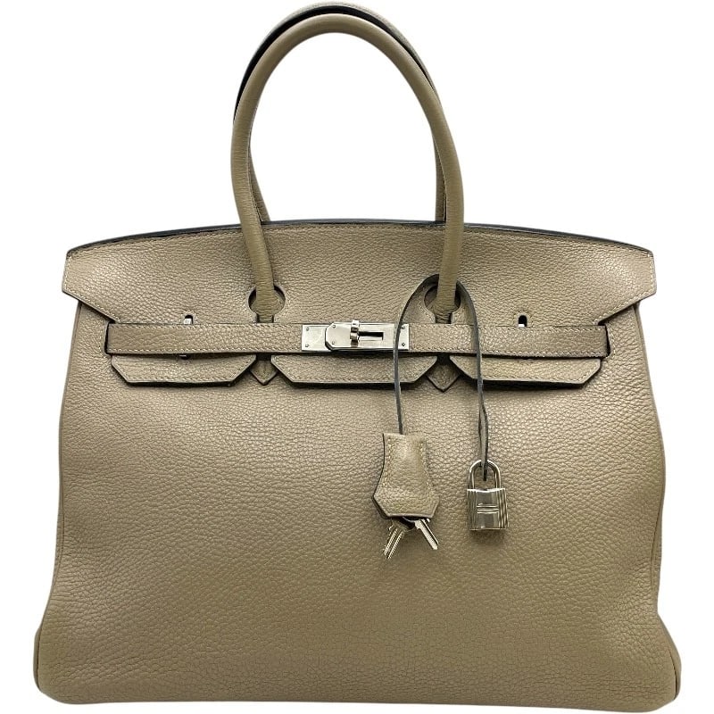 HERMES BIRKIN HANDBAG: HERMES Birkin Handbag Brand: HERMES Type/Style: Handbag Material: Togo Color: Tourtiere Grey SVHardware Size: W13.8 x H9.4x D7.1inch Accessories: None Accessories Notice: When purchasing p