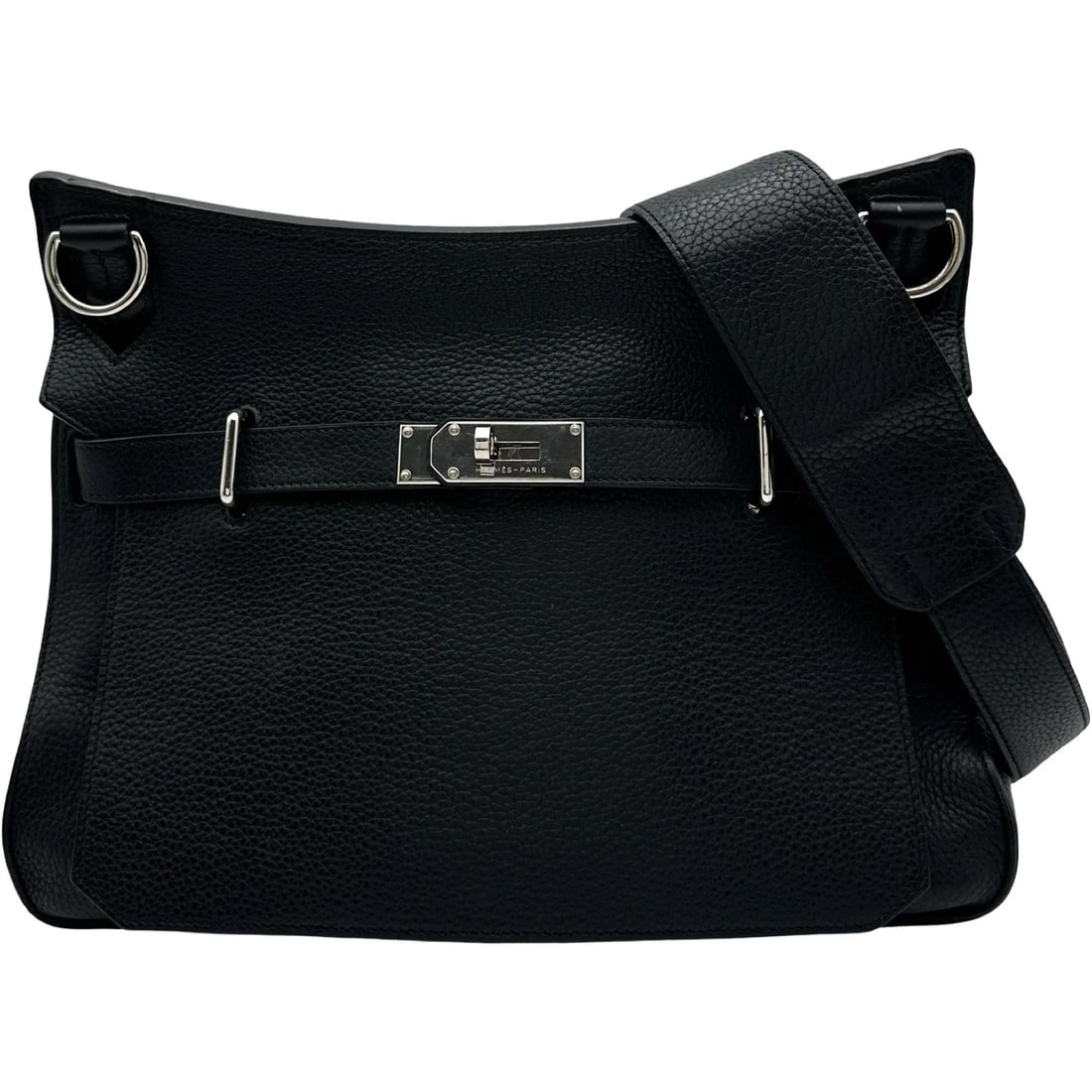 HERMES GYPSY SHOULDER BAG: HERMES Gypsy Shoulder Bag Brand: HERMES Type/Style: Shoulder Bag Material: Taurillon Clece Color: Black SilverHardware Size: W15.4 x H9.4x D6.7inch Accessories: None Accessories Notice: When