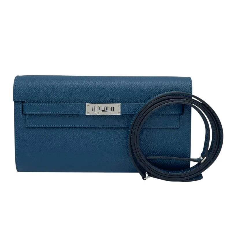 HERMES KELLYSHOULDER BAG: HERMES KellyShoulder Bag Brand: HERMES Type/Style: Shoulder Bag Material: Epsom Color: Corvert SVHardware Size: W8.1 x H4.7x D1.2inch Accessories: None Accessories Notice: When purchasing pre-owned