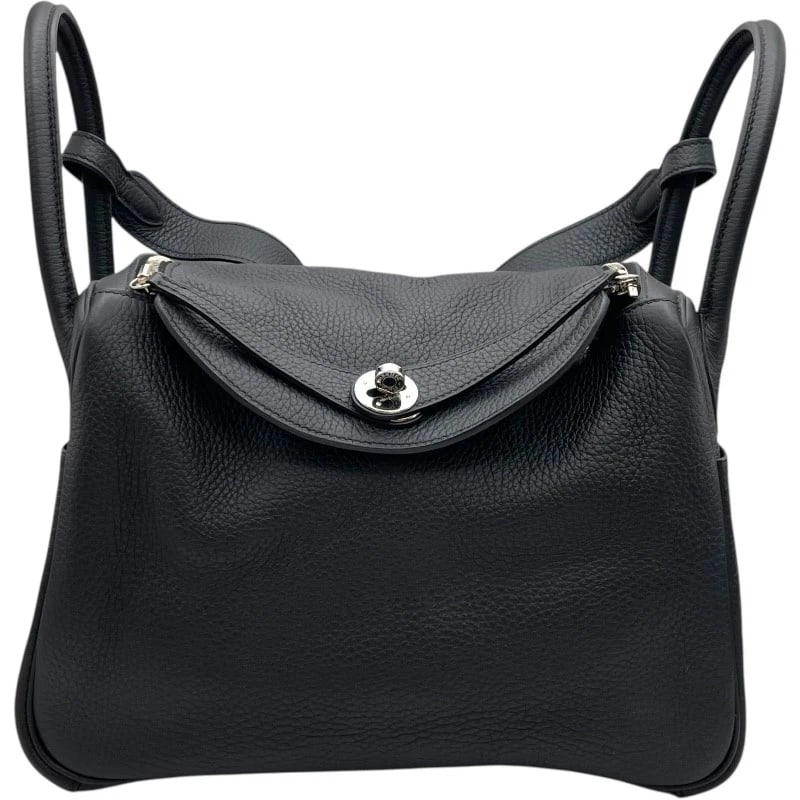 HERMES LINDY HANDBAG: HERMES Lindy Handbag Brand: HERMES Type/Style: Handbag Material: Taurillon Clece Color: Black SVHardware Size: W11.8 x H8.7x D5.9inch Accessories: None Accessories Notice: When purchasing pre-owned