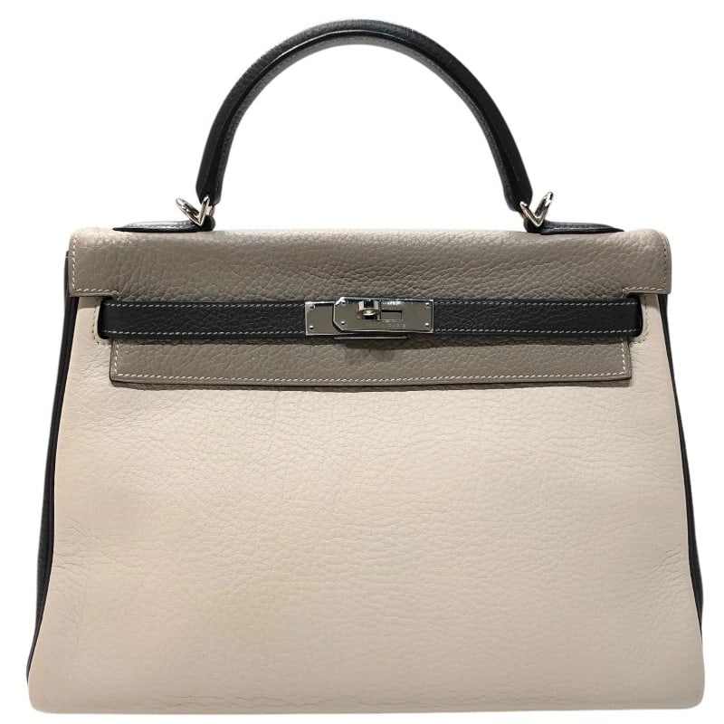 HERMES KELLY SHOULDER BAG: HERMES Kelly Shoulder Bag Brand: HERMES Type/Style: Shoulder Bag Material: Fjord Color: Grey Claire Size: W13.0 x H9.8x D3.9inch Accessories: None Accessories Notice: When purchasing pre-o