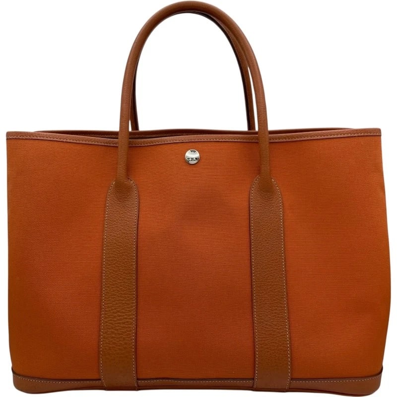 HERMES GARDEN PARTY PMTOTE BAG: HERMES Garden party PMTote Bag Brand: HERMES Type/Style: Tote Bag Material: Towar Color: Orange SVHardware Size: W15.0 x H10.2x D6.7inch Accessories: None Accessories Notice: When purchasing