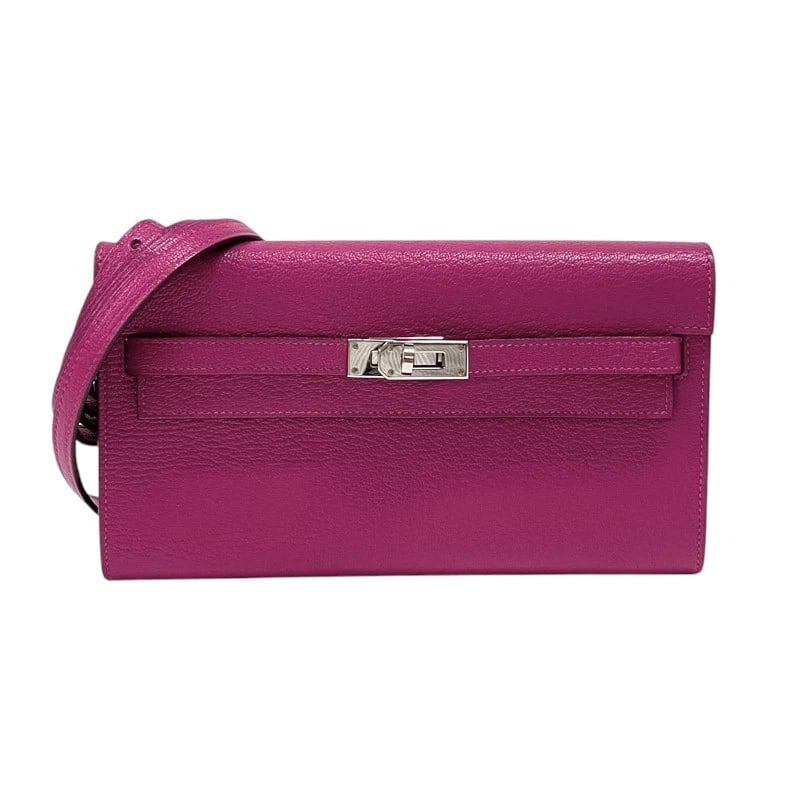 HERMES KELLY TO GO SHOULDER BAG: HERMES Kelly to go Shoulder Bag Brand: HERMES Type/Style: Shoulder Bag Material: Shave Color: Rose Mexico SilverHardware Size: W7.9 x H4.5x D1.0inch Accessories: None Accessories Notice: W
