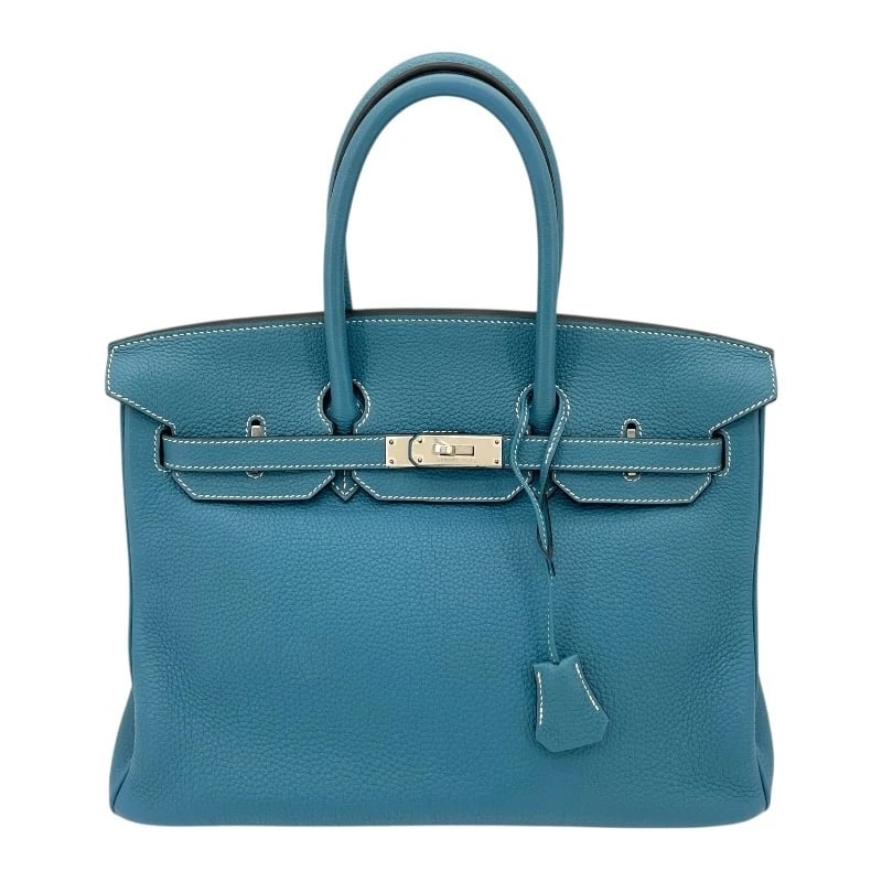HERMES BIRKINHANDBAG: HERMES BirkinHandbag Brand: HERMES Type/Style: Handbag Material: Togo Color: Blue Jean SVHardware Size: W13.8 x H9.8x D7.5inch Accessories: None Accessories Notice: When purchasing pre-owned goods,
