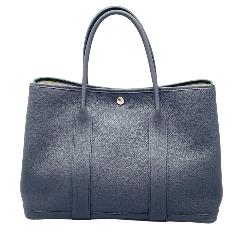 HERMES GARDEN PARTY HANDBAG: HERMES Garden party Handbag Brand: HERMES Type/Style: Handbag Material: Negonda Color: Bleu Nui SilverHardware Size: W14.6 x H10.2x D6.9inch Accessories: None Accessories Notice: When purc