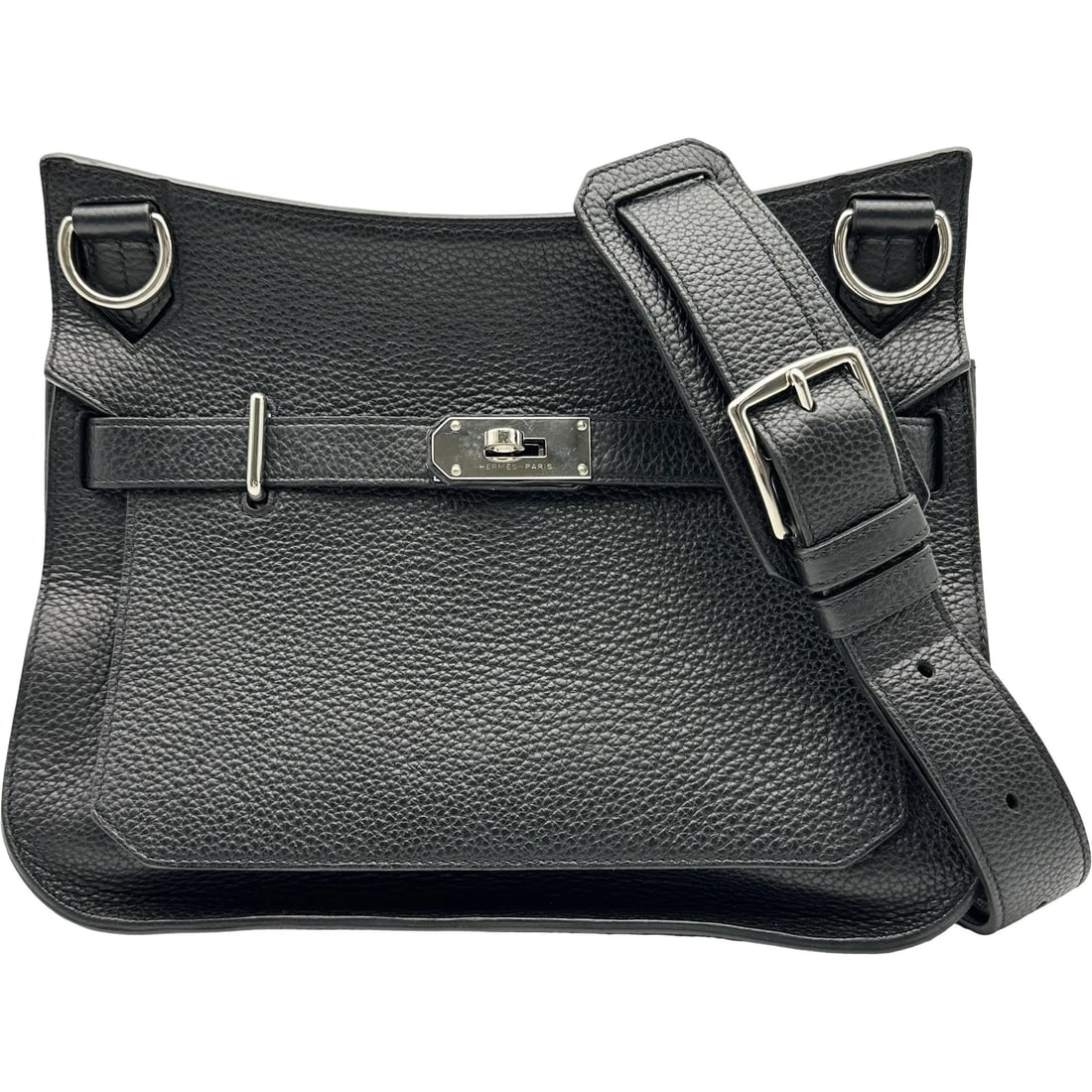 HERMES GYPSY SHOULDER BAG: HERMES Gypsy Shoulder Bag Brand: HERMES Type/Style: Shoulder Bag Material: Taurillon Clece Color: Black SilverHardware Size: W11.8 x H9.8x D5.1inch Accessories: None Accessories Notice: Wh