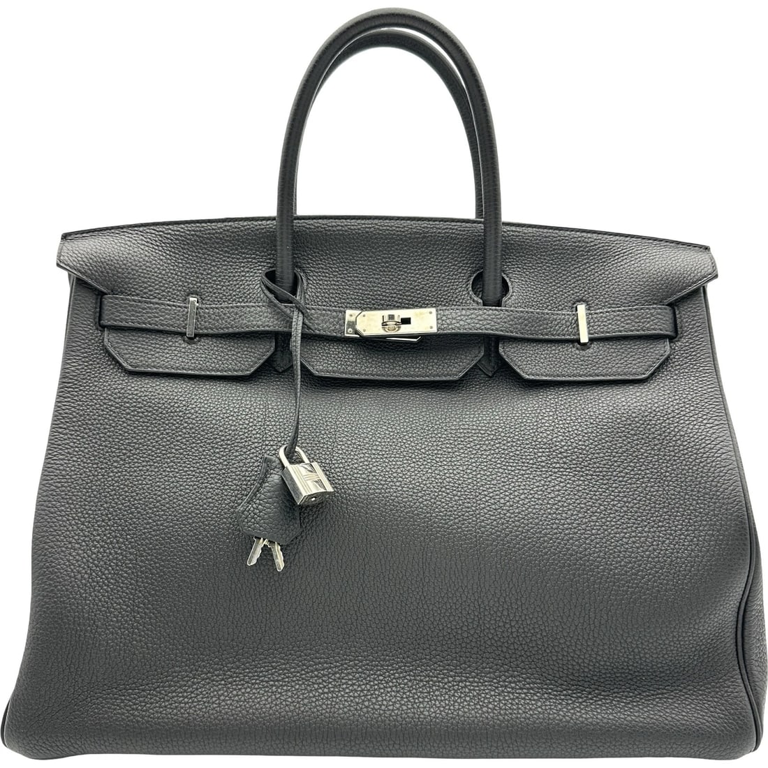 HERMES BIRKIN HANDBAG: HERMES Birkin Handbag Brand: HERMES Type/Style: Handbag Material: Togo Color: Black SilverHardware Size: W15.7 x H12.6x D8.3inch Accessories: None Accessories Notice: When purchasing pre-owned goods,