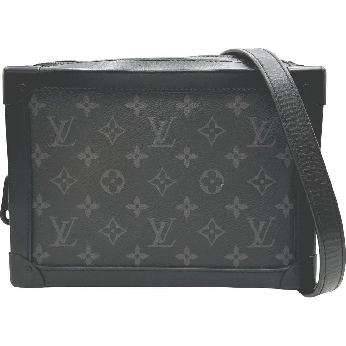 LOUIS VUITTON SOFT TRUNK SHOULDER BAG: LOUIS VUITTON Soft Trunk Shoulder Bag Brand: LOUIS VUITTON Type/Style: Shoulder Bag Material: Monogram Eclipse Color: black Size: W9.6 x H6.7x D3.7inch Accessories: None Accessories Notice