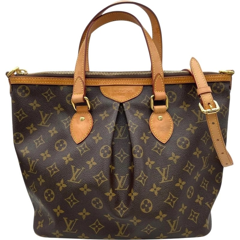 LOUIS VUITTON PALERMO PM TOTE BAG: LOUIS VUITTON Palermo PM Tote Bag Brand: LOUIS VUITTON Type/Style: Tote Bag Material: Monogram canvas Color: Brown Size: W11.8 x H9.8x D6.3inch Accessories: None Accessories Notice: When purchasing