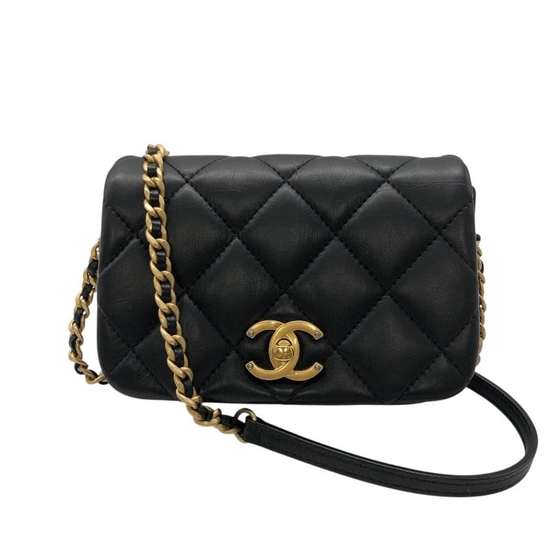 CHANEL MATRASSE CHAIN SHOULDER BAG: CHANEL Matrasse Chain Shoulder Bag Brand: CHANEL Type/Style: Shoulder Bag Material: lambskin Color: GDHardware Size: W7.1 x H4.7x D1.2inch Accessories: None Accessories Notice: When purchasing