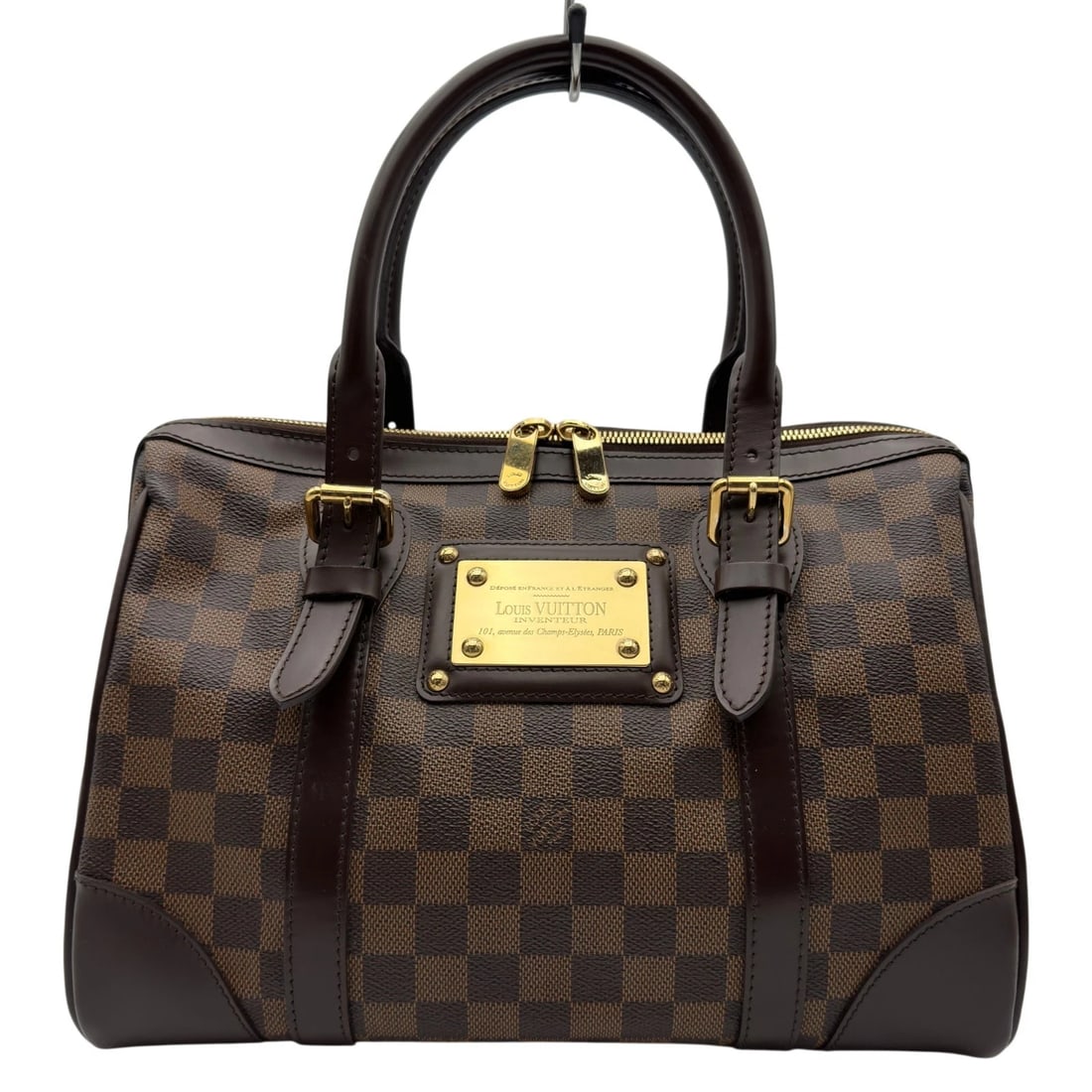 LOUIS VUITTON BERKELEY HANDBAG: LOUIS VUITTON Berkeley Handbag Brand: LOUIS VUITTON Type/Style: Handbag Material: Damier/Leather Color: Brown Size: W12.0 x H8.5x D7.7inch Accessories: None Accessories Notice: When purchasing