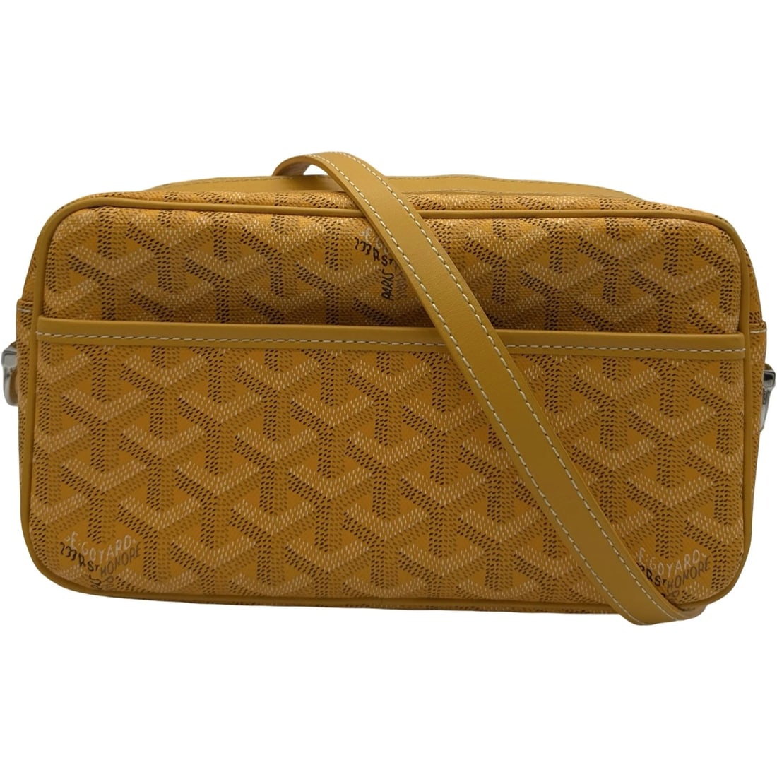 GOYARD CUP VEIL PM SHOULDER BAG: GOYARD Cup veil PM Shoulder Bag Brand: GOYARD Type/Style: Shoulder Bag Material: Coated canvas Color: yellow Size: W8.7 x H4.7x D2.6inch Accessories: None Accessories Notice: When purchasing