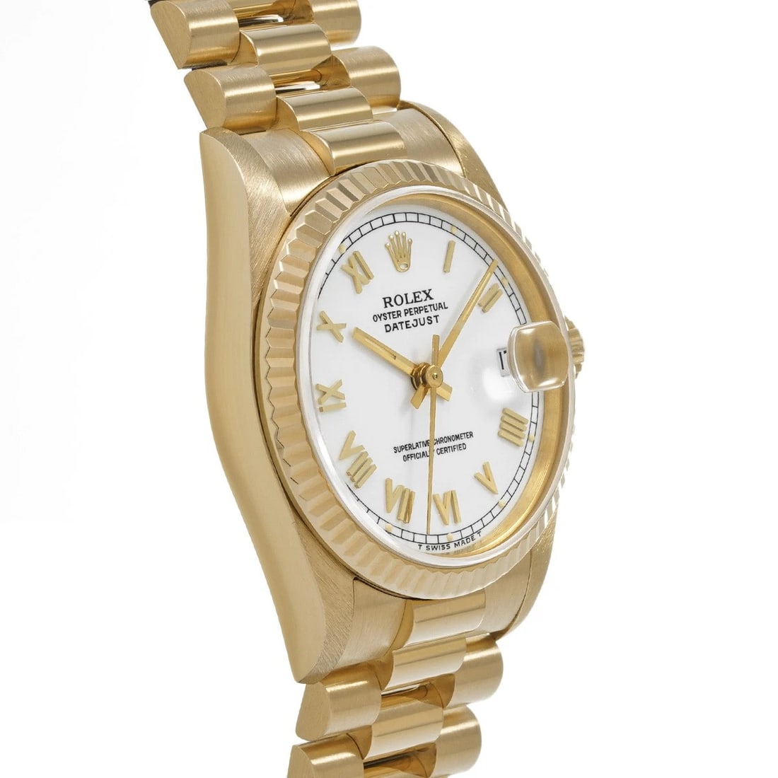 ROLEX DATEJUST WHITE WATCH - 3