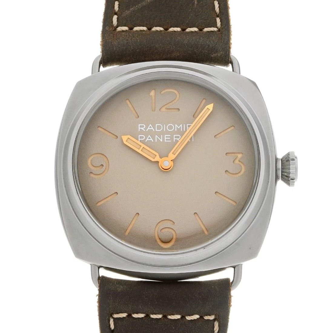 PANERAI RADIOMIR TRE GIORNI GRADIENT BEIGE WATCH: PANERAI Radiomir Tre Giorni Gradient Beige Watch Brand: PANERAI Type/Style: Wristwatch Material: Band Material leather, Case Material Stainless steel Color: Dial Color Gradient Beige Size: ?Case?