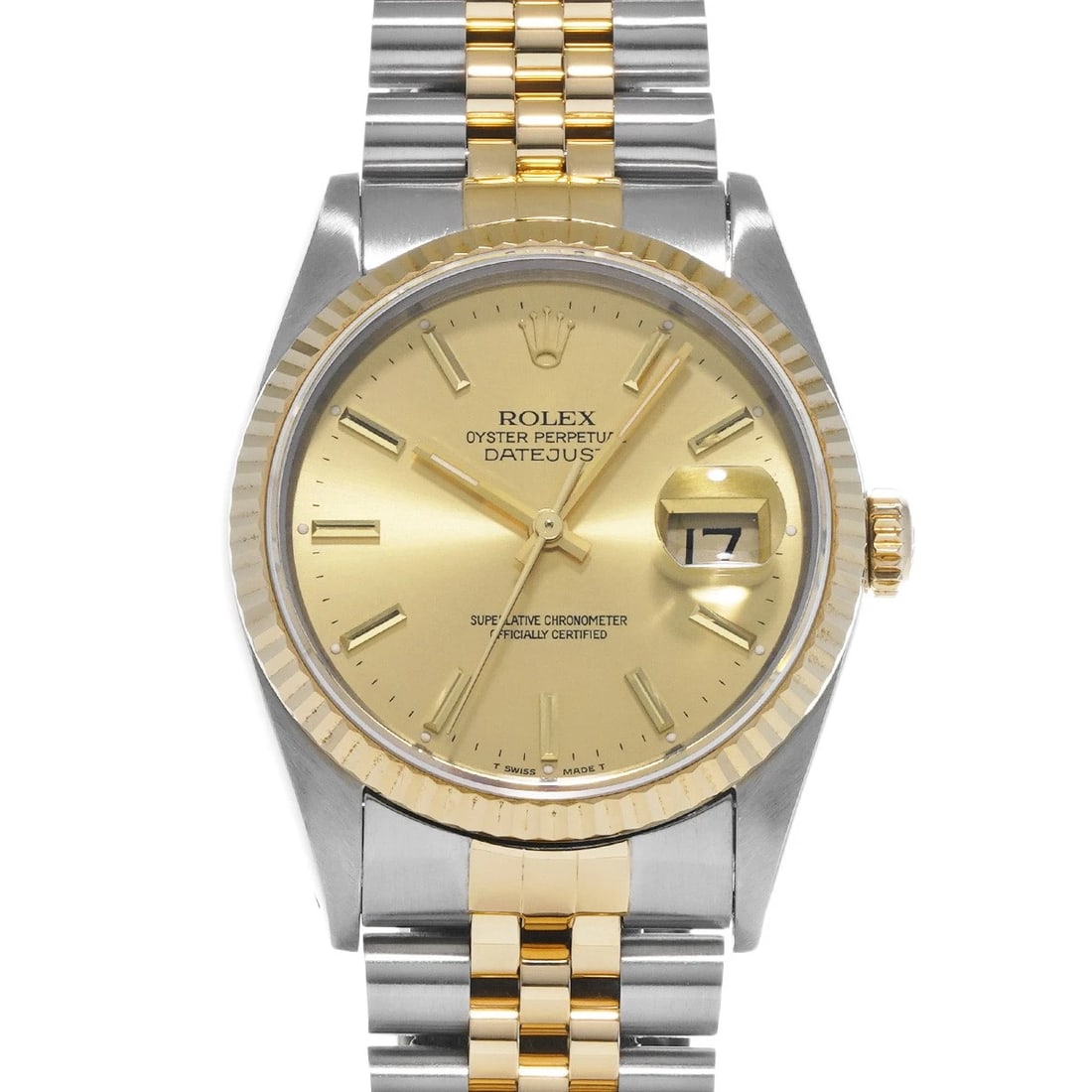 ROLEX DATEJUST CHAMPAGNE WATCH: ROLEX Datejust Champagne Watch Brand: ROLEX Type/Style: Wristwatch Material: Band Material Stainless steel/Yellow Gold, Case Material Stainless steel Color: Dial Color Champagne Size: ?Case? H/about