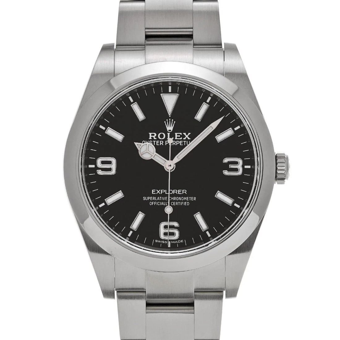 ROLEX EXPLORER BLACK WATCH: ROLEX Explorer Black Watch Brand: ROLEX Type/Style: Wristwatch Material: Band Material Stainless steel, Case Material Stainless steel Color: Dial Color Black Size: ?Case? H/about 39mm W/about 39mm